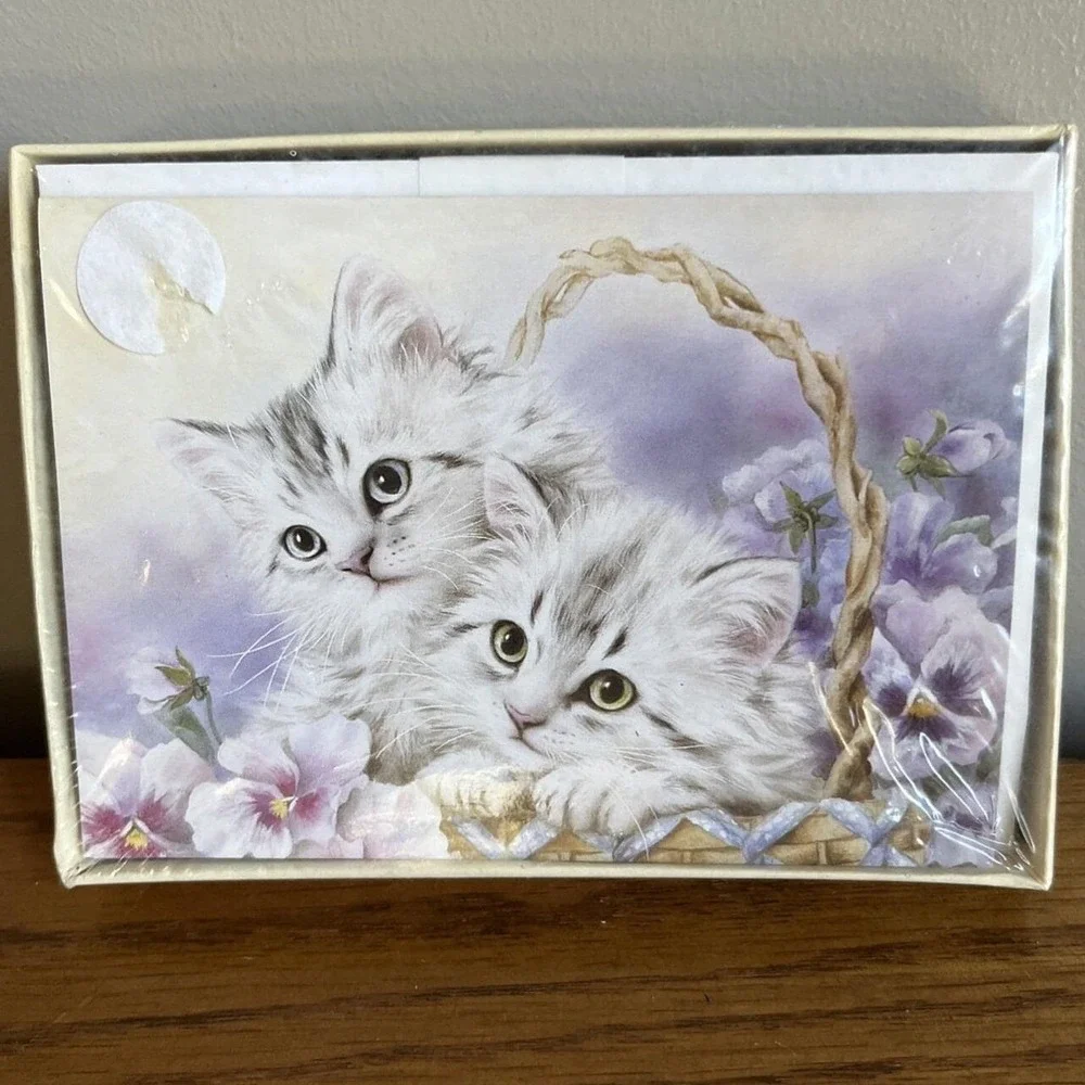 Vintage 1996 Kayomi Harai Kayomi's Kittens All Occasion Boxed Notes NOS